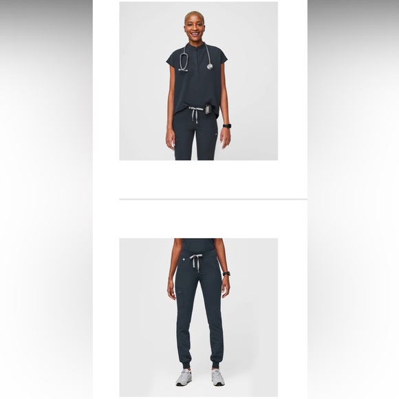 Figs Scrub set - Zamora joggers, Rafaela top in Smokey taupe (sold out color) - Picture 2 of 2